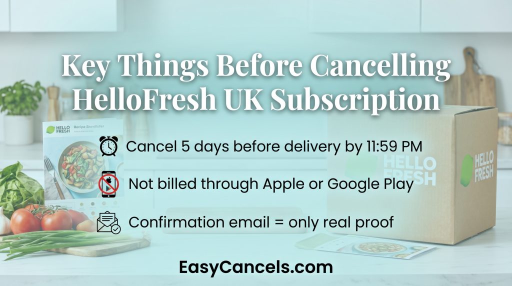 Key Things Before Cancelling HelloFresh UK Subscription