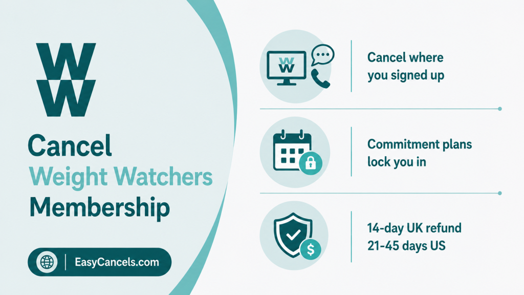 Cancel Weight Watchers Membership Infographic